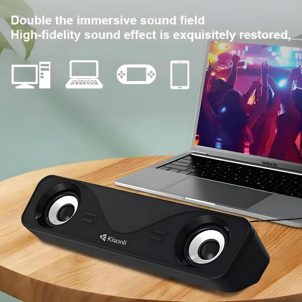 Kisonli I-610 Usb Home Theater System Soundbar Speaker For Pc Or Laptop