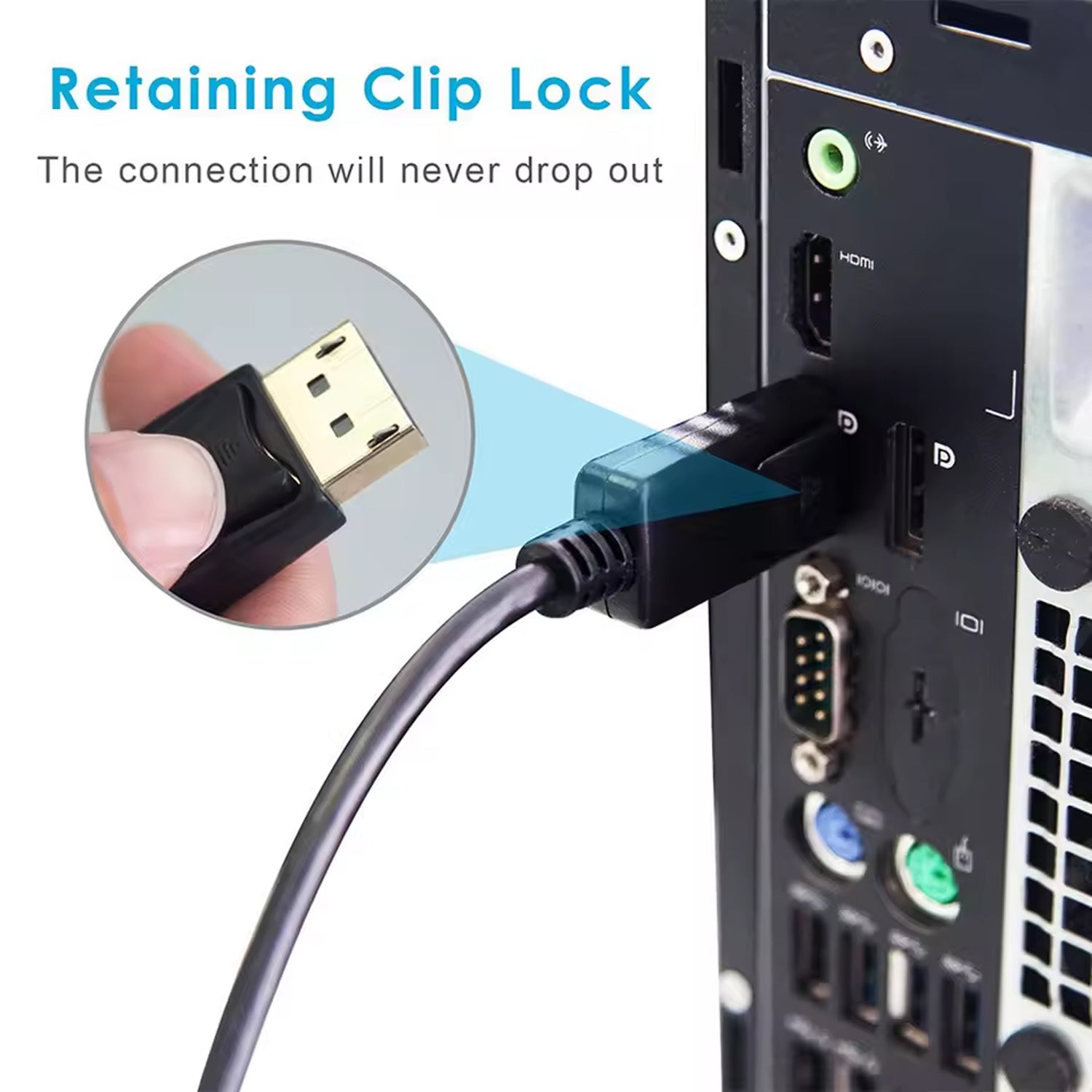 D Port To Dvi Male Cable 1.8m