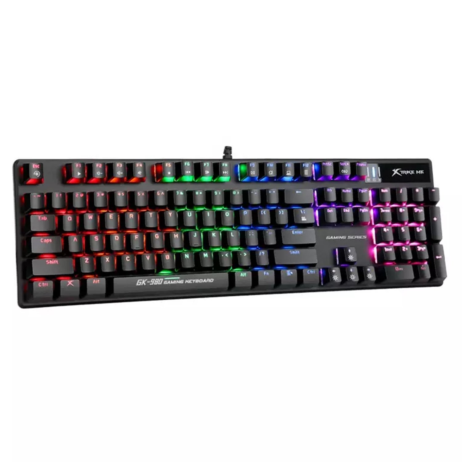 Xtrike Me Gk-980 En Wired Mechanical 104-key Rainbow Backlighting Keyboard