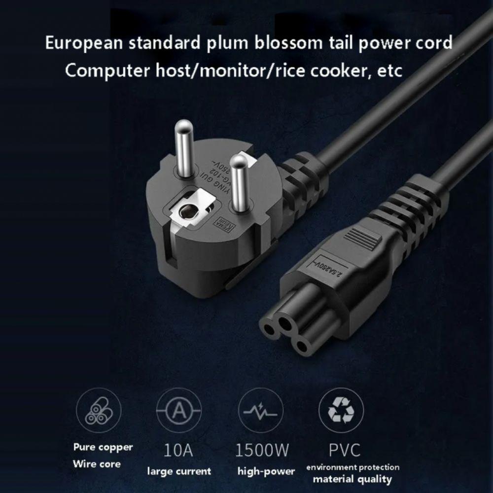 Imported Power Cable For Laptop 1.5m