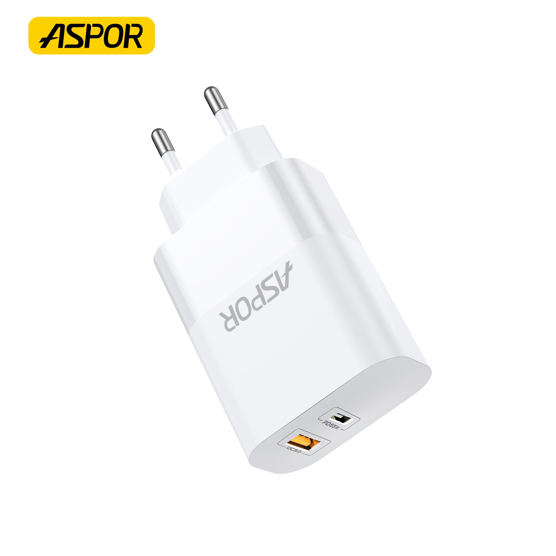 Aspor Gan Charger A851 65w Qc3.0 Wall Charger Multi Port Usb