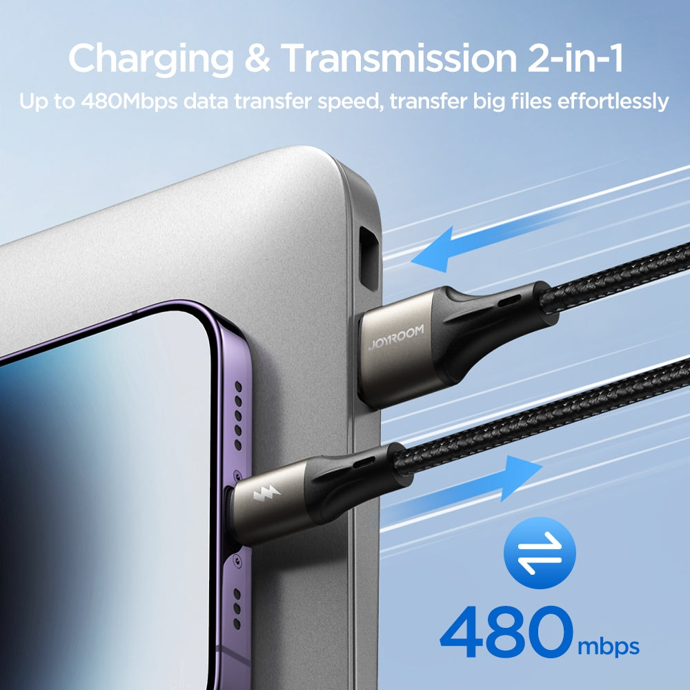 Joyroom S-a25 Light-speed Series 3a Fast Charging Data Cable (usb-a To Type-c) 1.2m-black