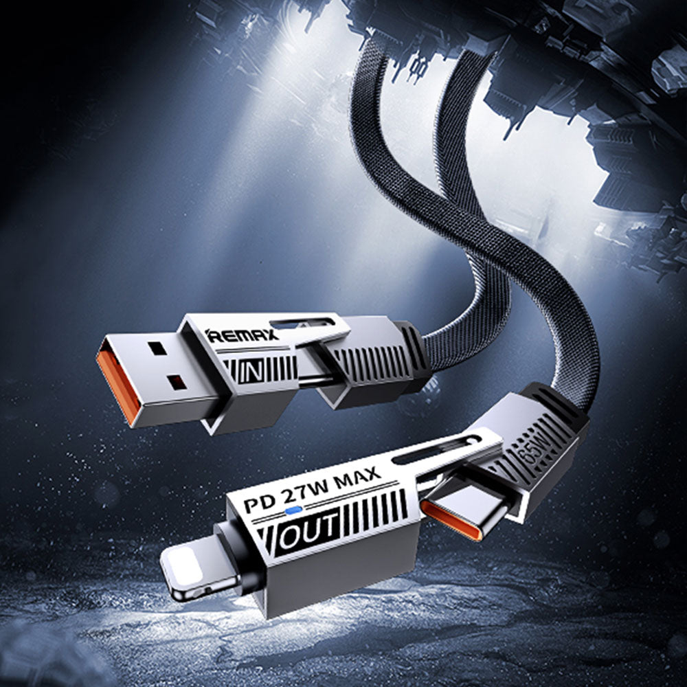 Remax Rc-c189 65w 4 In 1 Multi Functional Data Cable Black