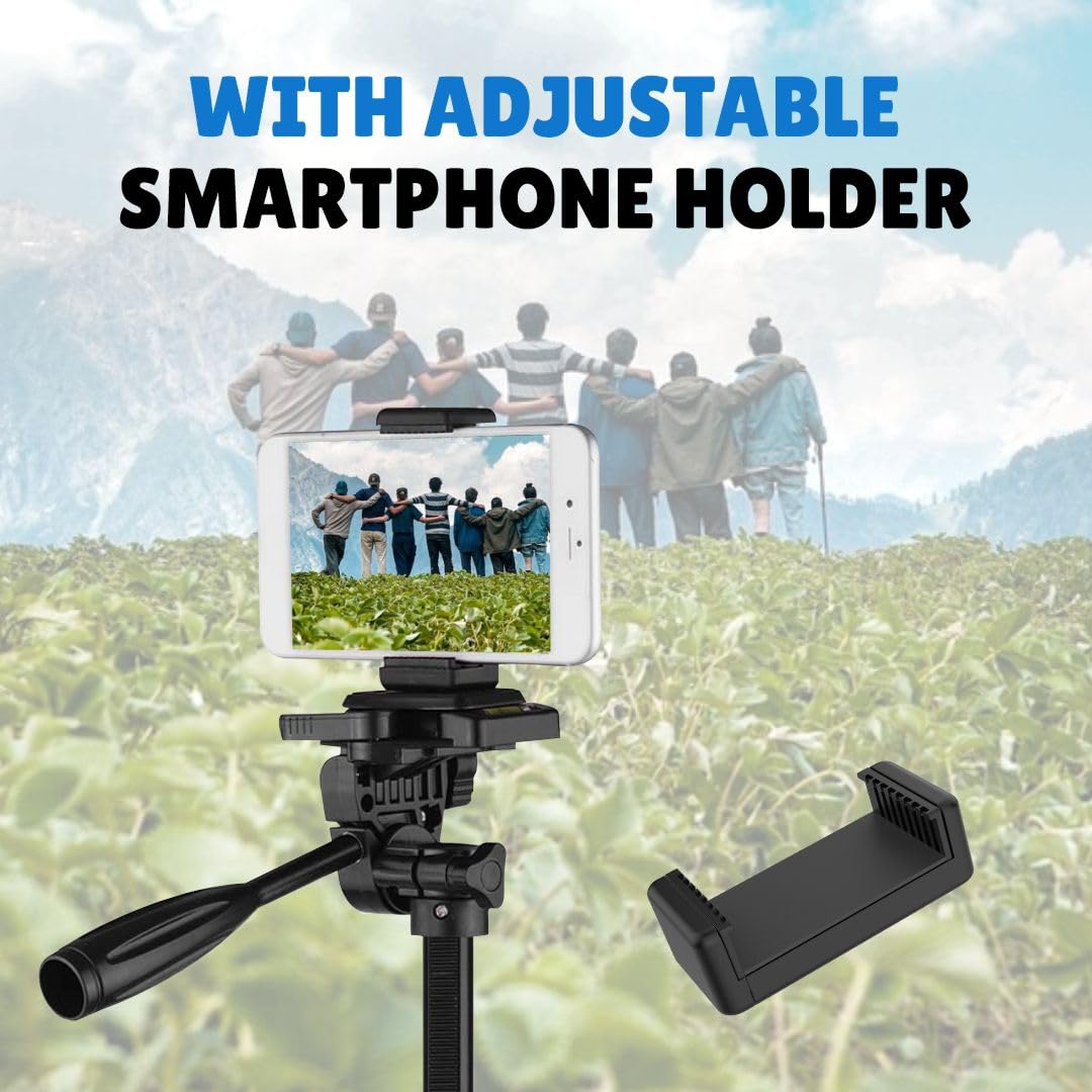 3366 Aluminium Tripod Stand (55-inch) With Mobile Phone Holder