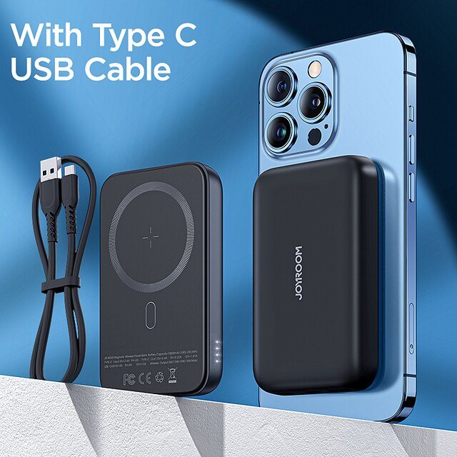Joyroom Jr-w020 20w Wireless Power Bank 10000mah Black