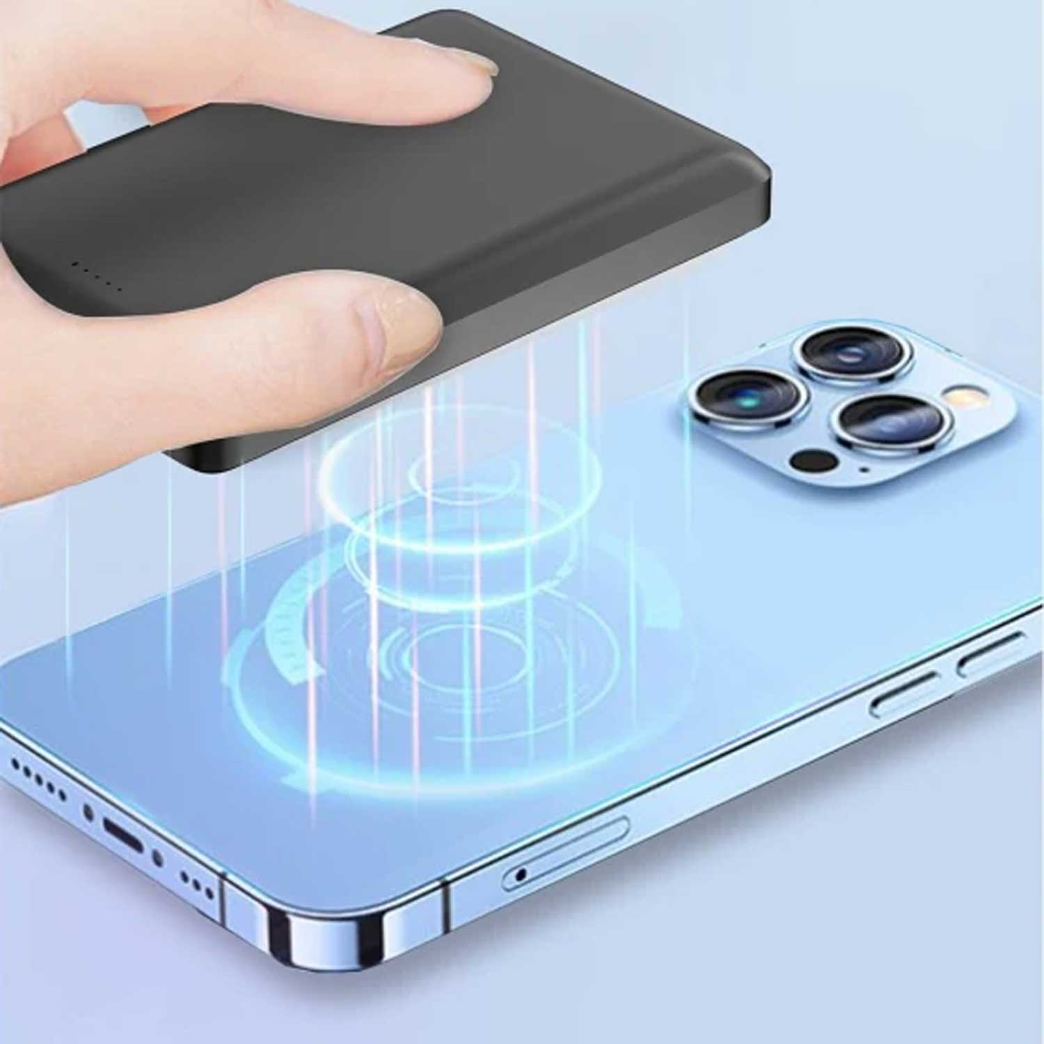 Aspor A382 Wireless Magnetic Portable Mini 10000mah, 37wh Wireless Power Bank