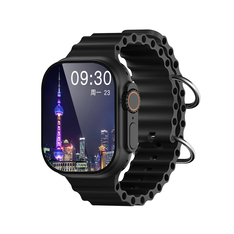 S100 Fendior Smart Watch Ultra 2 With 7 Straps 49mm With Silicon Watch Protector Case With Fitpro App Black