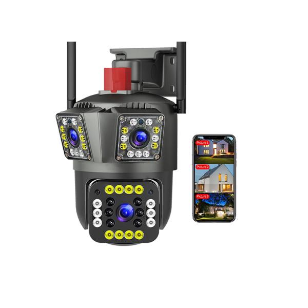 SPEED-X SPZ-803 6MP Triple Lens WiFi Outdoor Security Camera with Color Night Vision