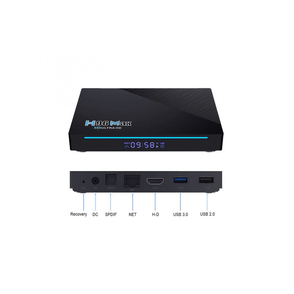 Smart Box H96max 8gb+64gb Quad Core 4k Ulta Hd 11.0v