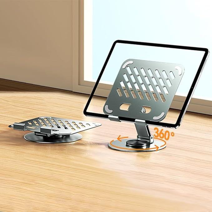 Remax Rm-c60 360° Rotating Tablet & Phone Stand Foldable Alloy Holder