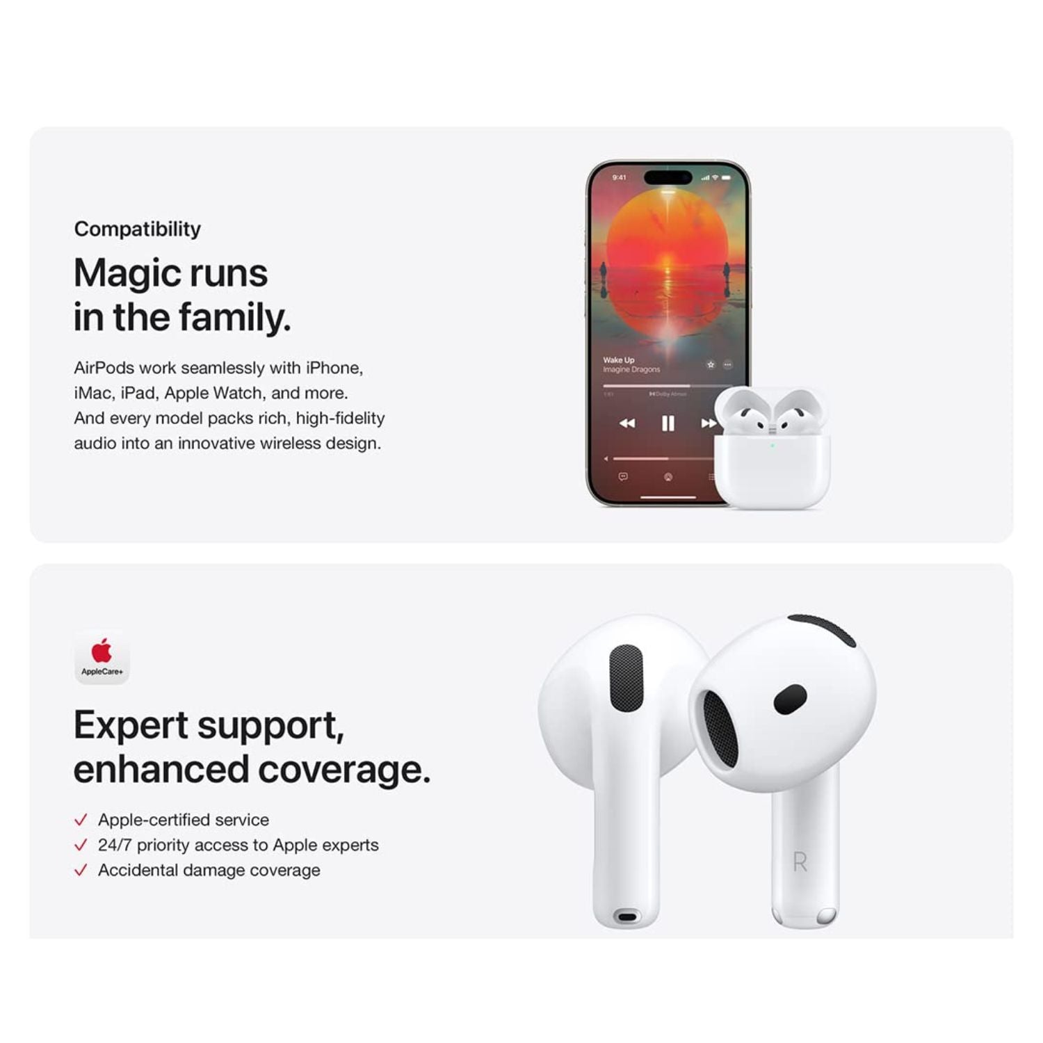 Apple Airpods 4 Bt 5.3v Usb-c & Wireless Charging Case