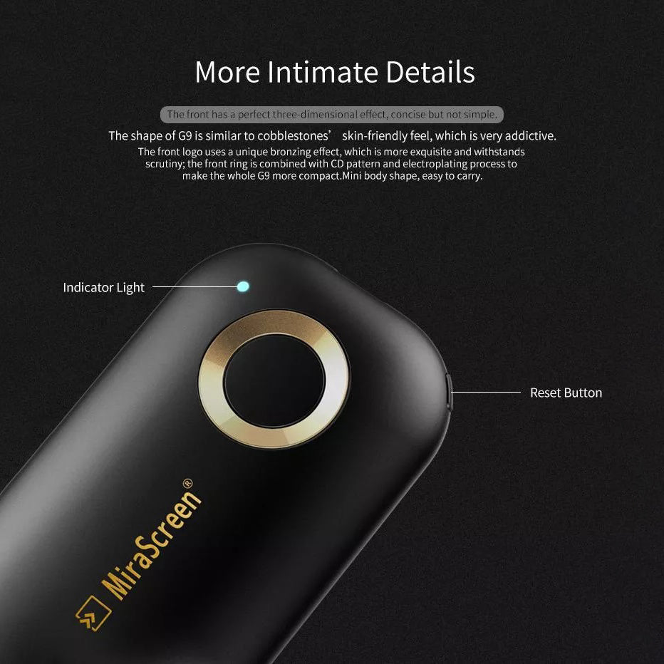 Mirascreen G9 Plus 2.4g 5g 1080p/4k Wireless Hdmi Wifi Dongle Mirror Screen Streamer Cast