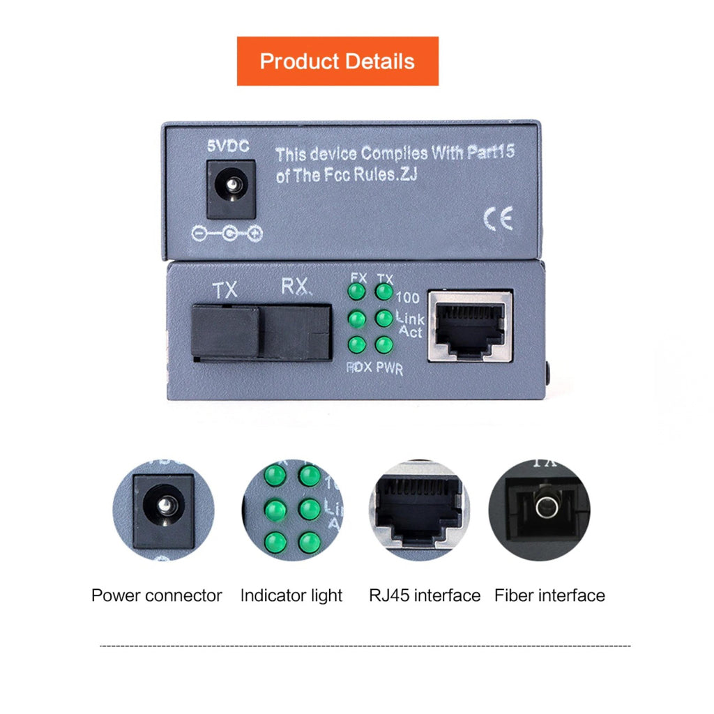 Speedx Htb-3100 Pro Netlink Ethernet Media Converter 10/100 Base