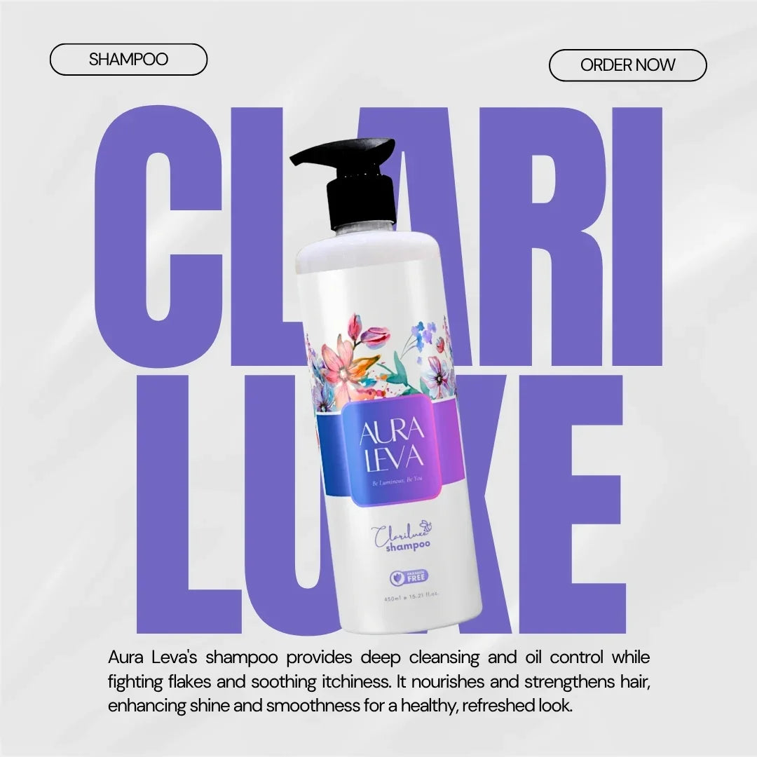 Clariluxe Shampoo (450ml) with Coconut Oil, Honey, Almond Oil & Vitamin B5