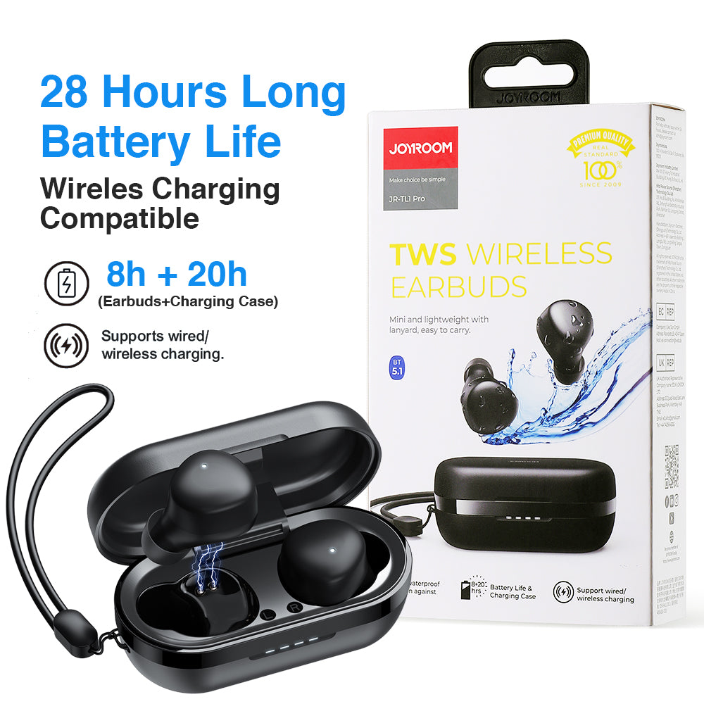 Joyroom Tl1 Pro Truly Stereo Waterproof Wireless Earphones Black