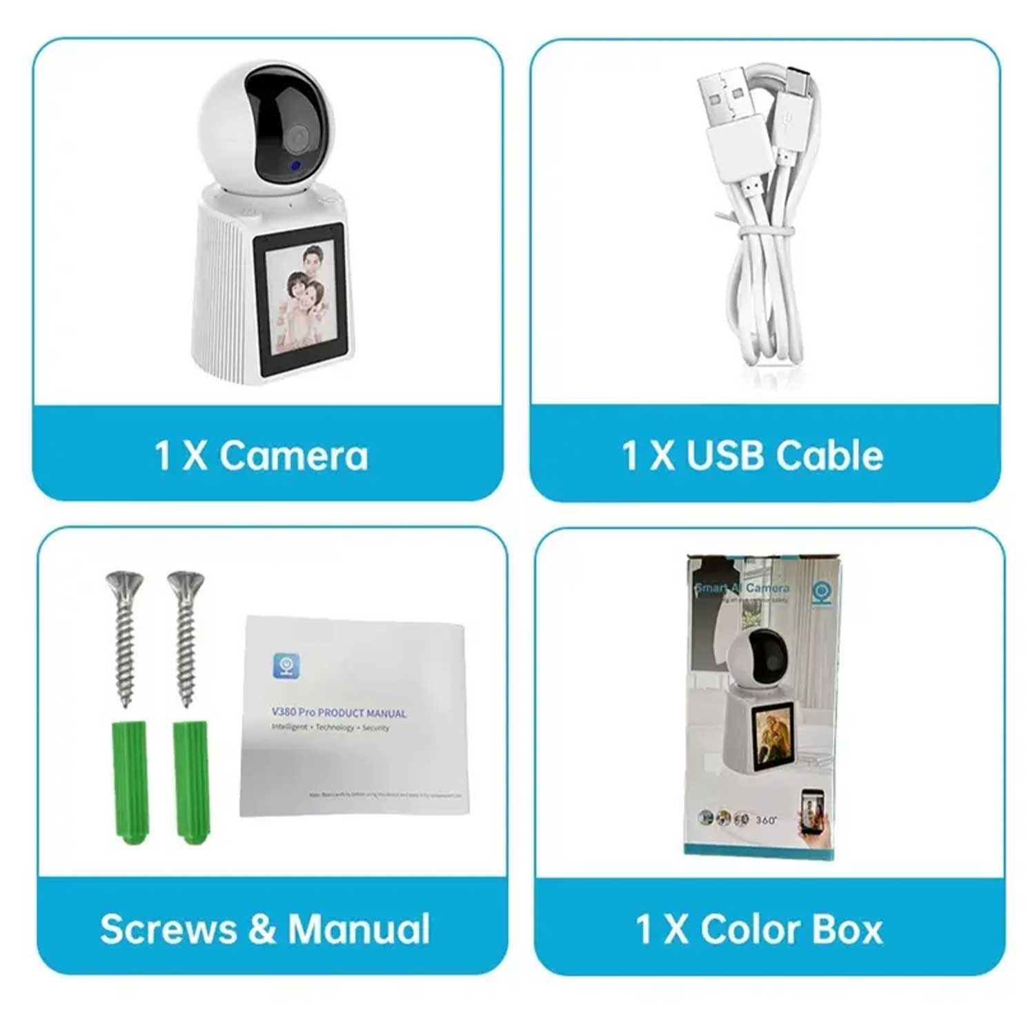 Hbs-1538 Wifi Video Calling Camera 2mp (1080p) V380 App