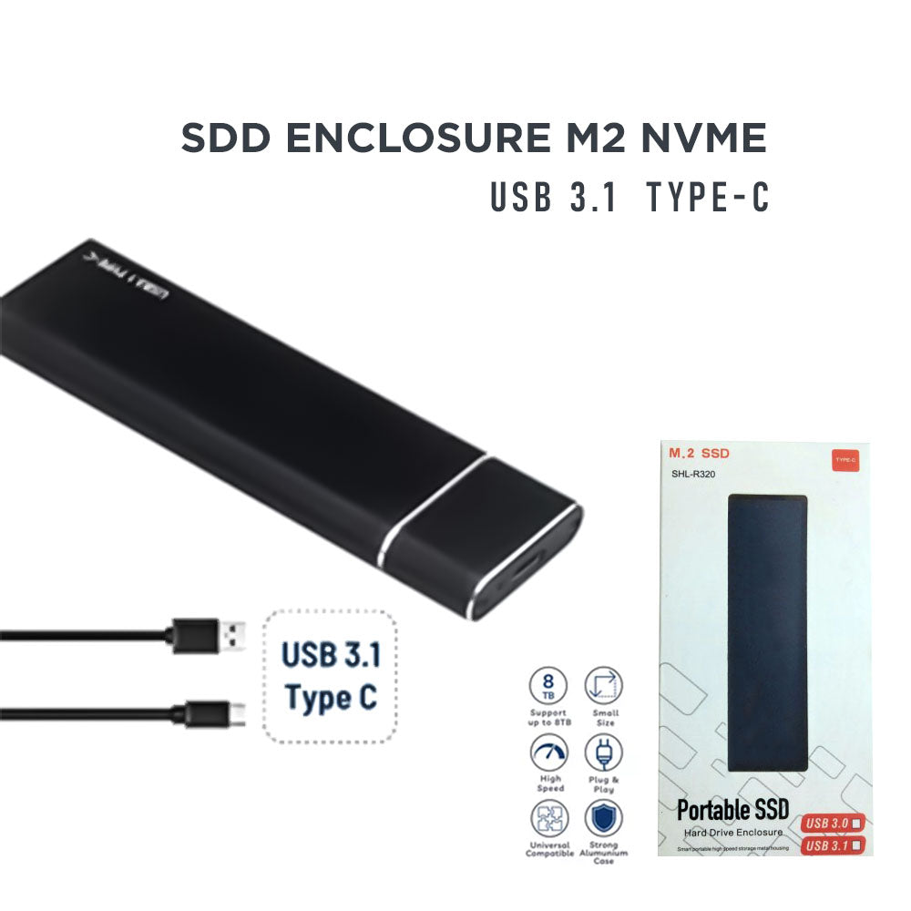 M2 Ssd Enclosure, Usb 3.1 Gen 2 (10 Gbps)