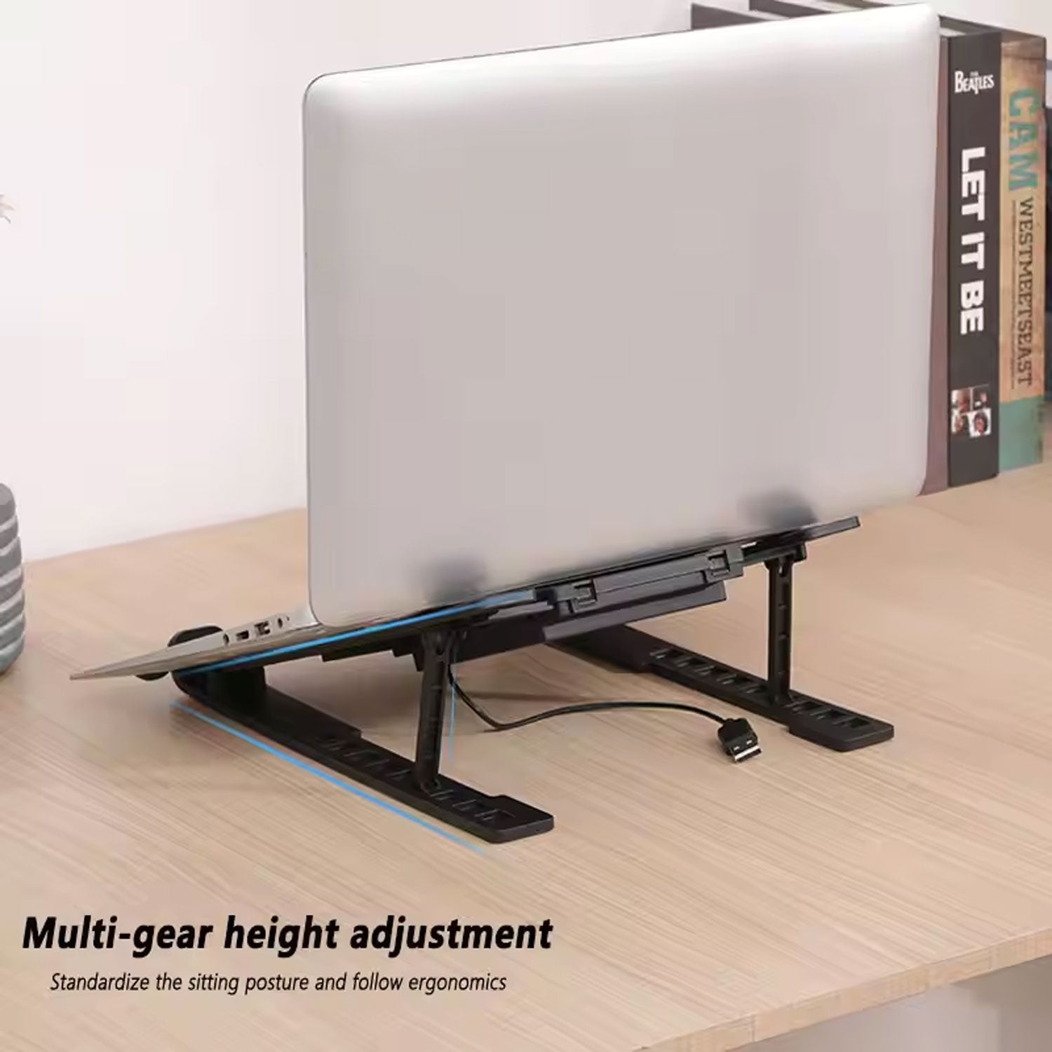 N6 Adjustable High Wind Power And Low Noise Foldable Laptop And Tablet Cooling Fan