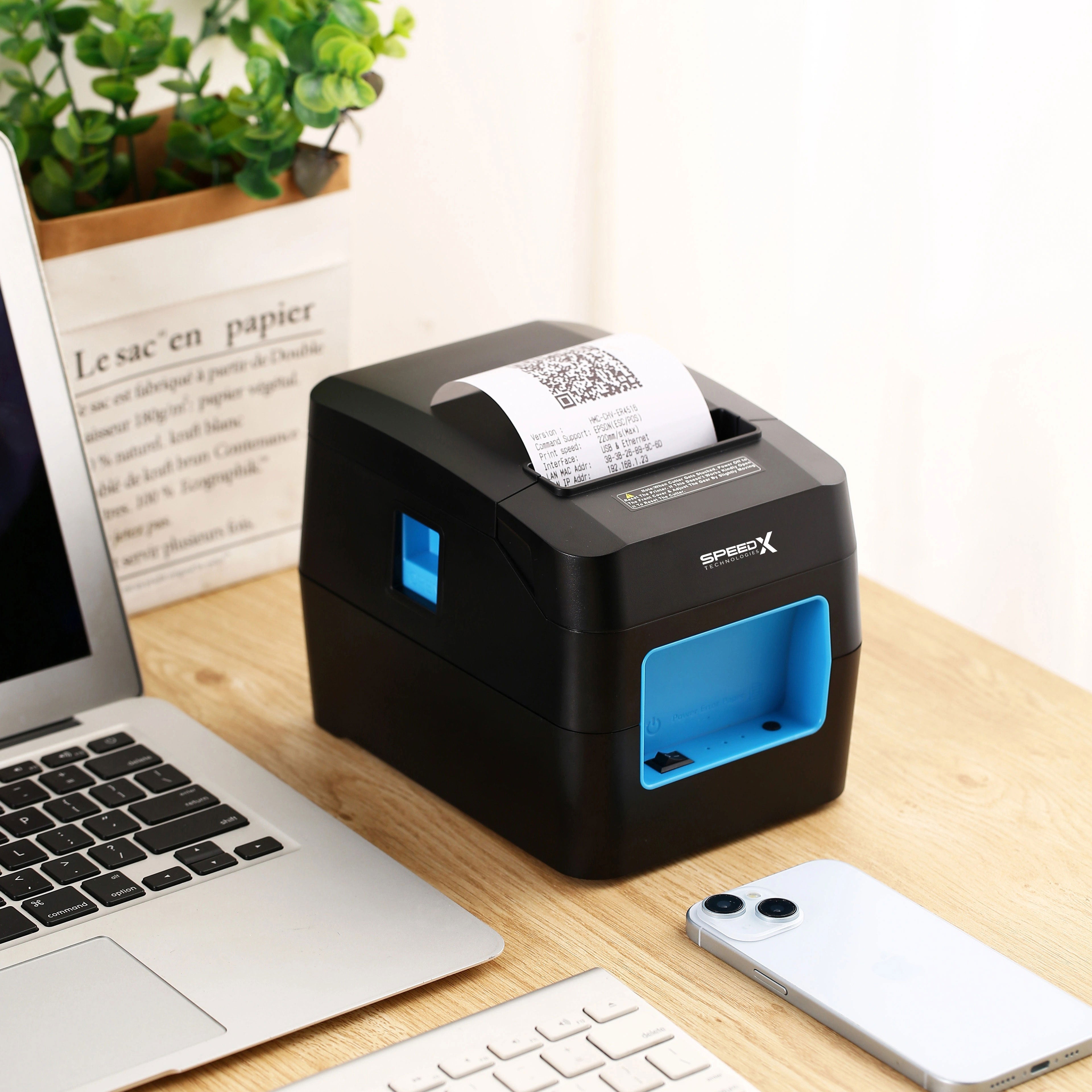 Speedx Sp-90a Bt+wifi+usb Thermal Receipt 80mm High Print Speed