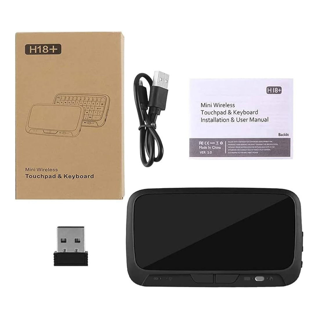H18+ 2.4ghz Wireless Keyboard Full Touchpad Backlight Keyboard