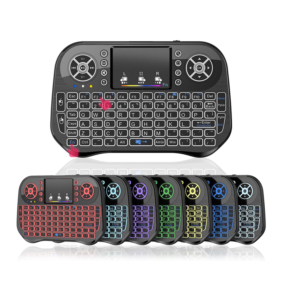 Speedx I10 Mini Wireless+bluetooth Touchpad 7 Color Backlit Light 2.4ghz