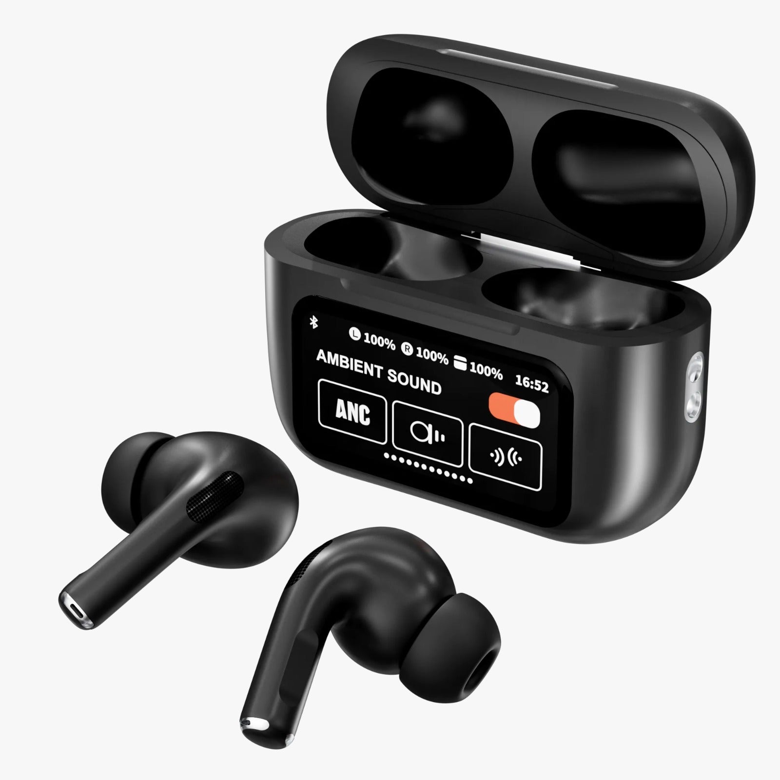 Black New A9 Pro Apple Airpods Anc/enc Zhongkelqnxun Touch Control Bt 5.4 Earbuds