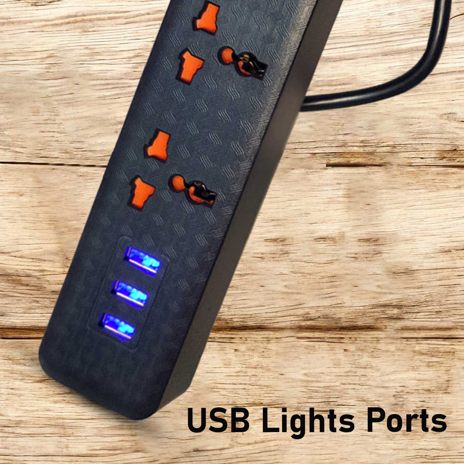 403puc Speed-x Premium Portable Power Strip 4socket+2usb+1type-c Port