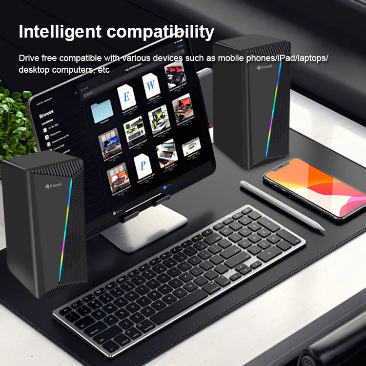 Kisonli X30 Gaming Usb 2.0 Speaker With Rgb Light