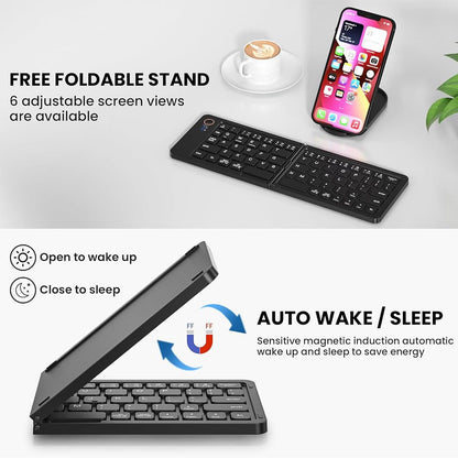 B023 11 Inch Foldable & Rechargeable Bluetooth Keyboard