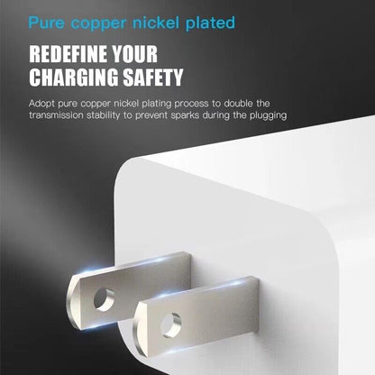 Iphone Usb-c Pd 20w Power Adapter Charger 2 Pin (usa Pin) With Cable