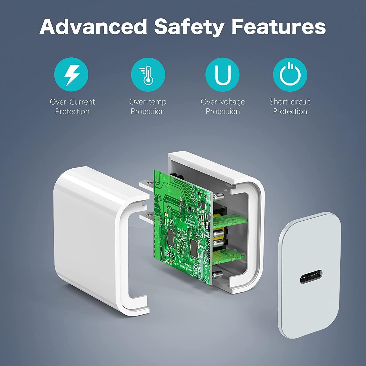25w Iphone Usb-c Pd Power Adapter Charger 2 Pin (us Pin)