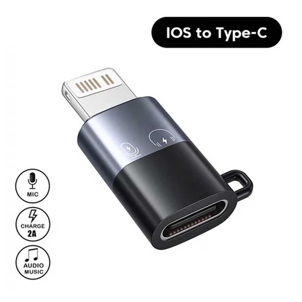 Usb-c To Lightning Otg Audio Adapter For Mic & Phone