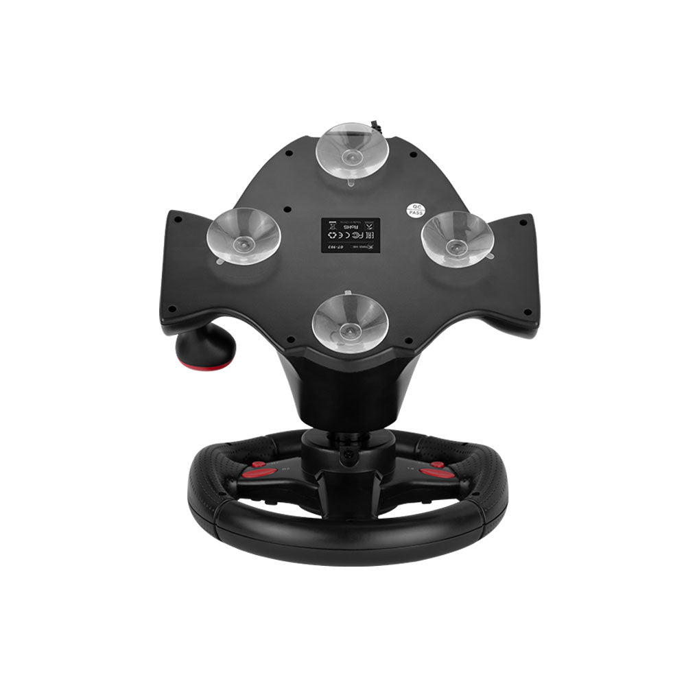 Xtrike Me Gp-903 Racing Wheel With Dual Vibration Motors Realistic Gaming Experience