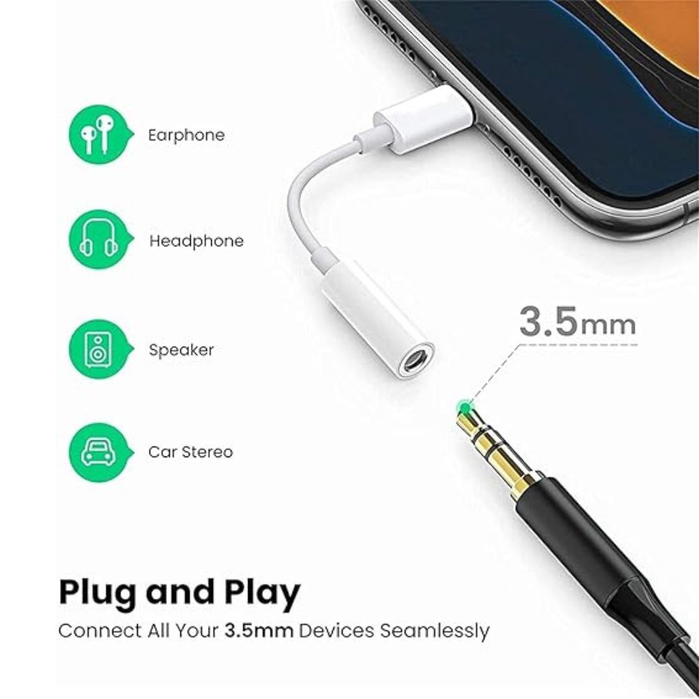 Lightning To 3.5mm Headphone Jack Adapter