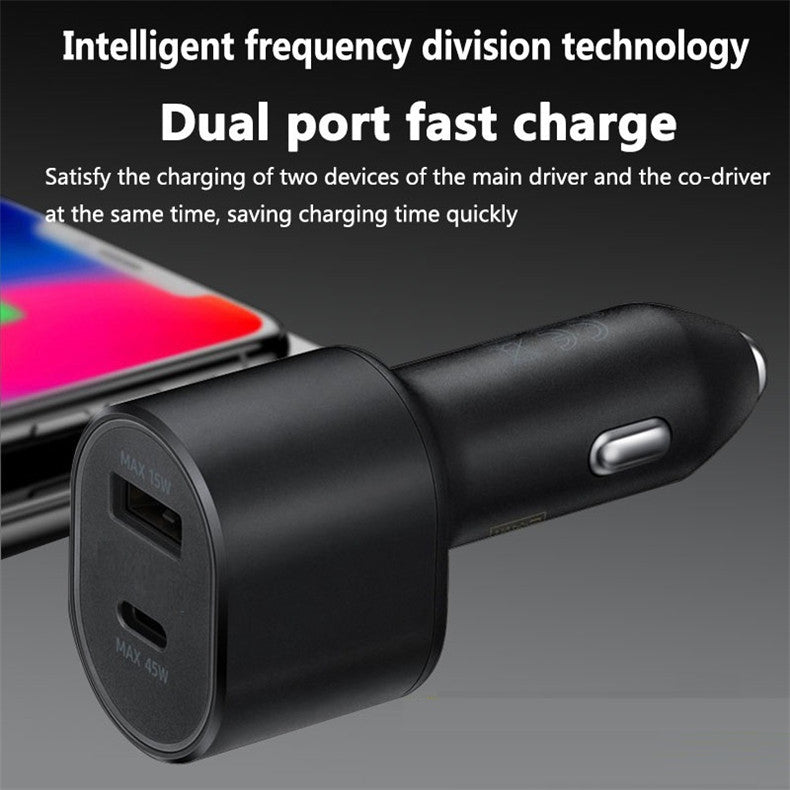 Samsung 45w Pd 15w Usb + 45w Type C Dual Super Fast Car Charger With Cable
