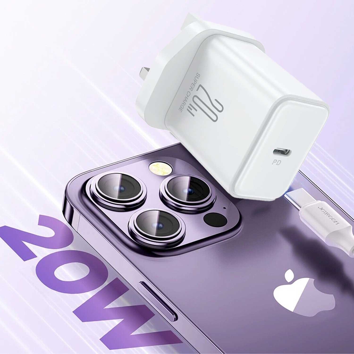 Joyroom-tcf06 Flash Series Pd 20w Single-port Charger-white (uk)