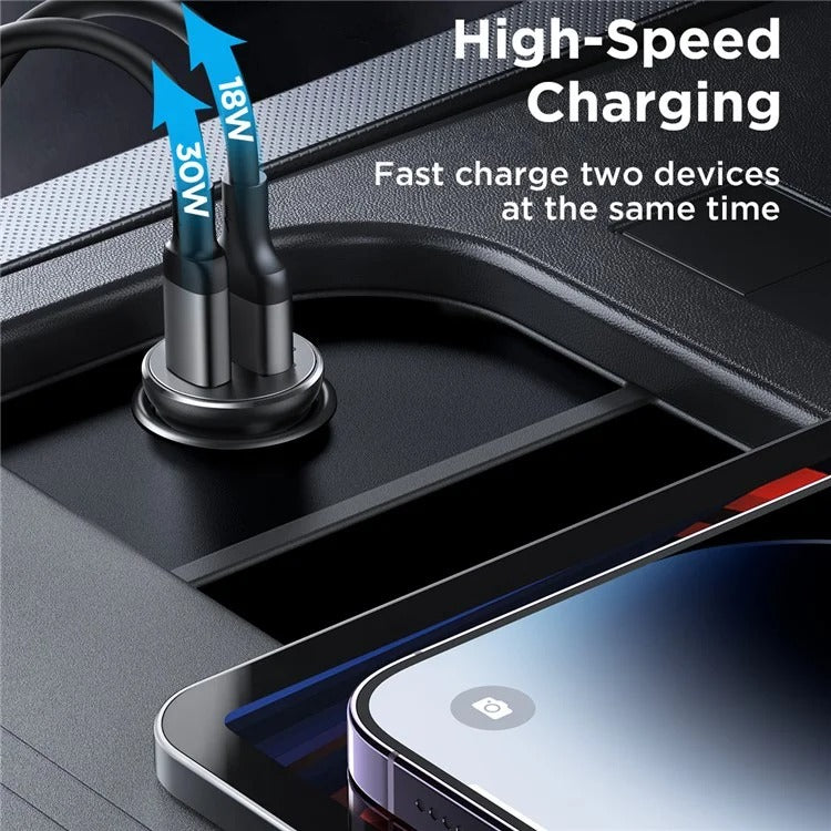 Joyroom Ccn05 Mini 30w Usb + Type-c Fast Charging (pd+qc3.0) Car Charger