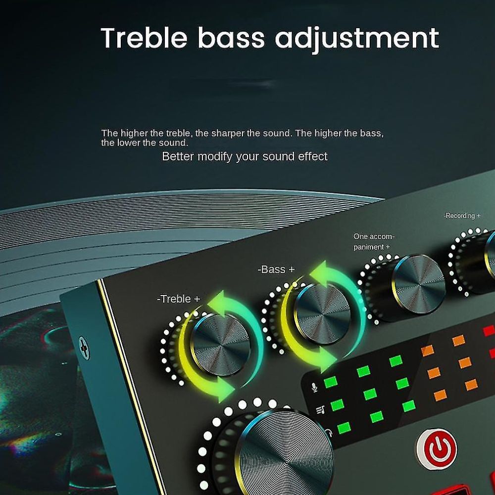 V10 Bm-800 Podcast Condenser Microphone Set With Live Sound Card, Rechargeable 12 Kinds Of Auxiliary Background For Karaoke Singing, Youtube Recording Mic