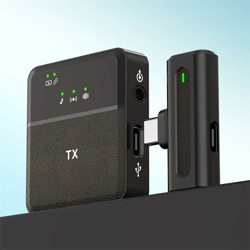 Sx8 Type-c/iphone Dual Professional Lavalier Wireless Microphone For Interview, Vlog, Live Mic Noise Reduction