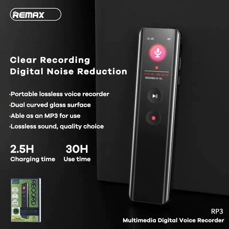 Remax Rp3 Multimedia Digital Voice Recorder 16gb