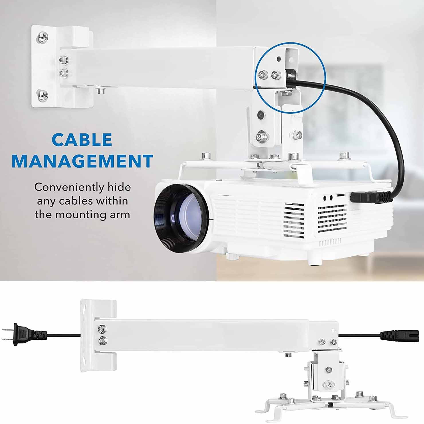 Projector Ceiling Mount Kit Heavy Gauge (square Type) Stand 3.3feet 1m