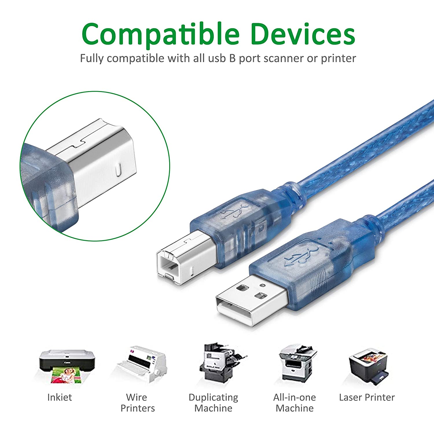 Usb Printer Cable 2.0 3m