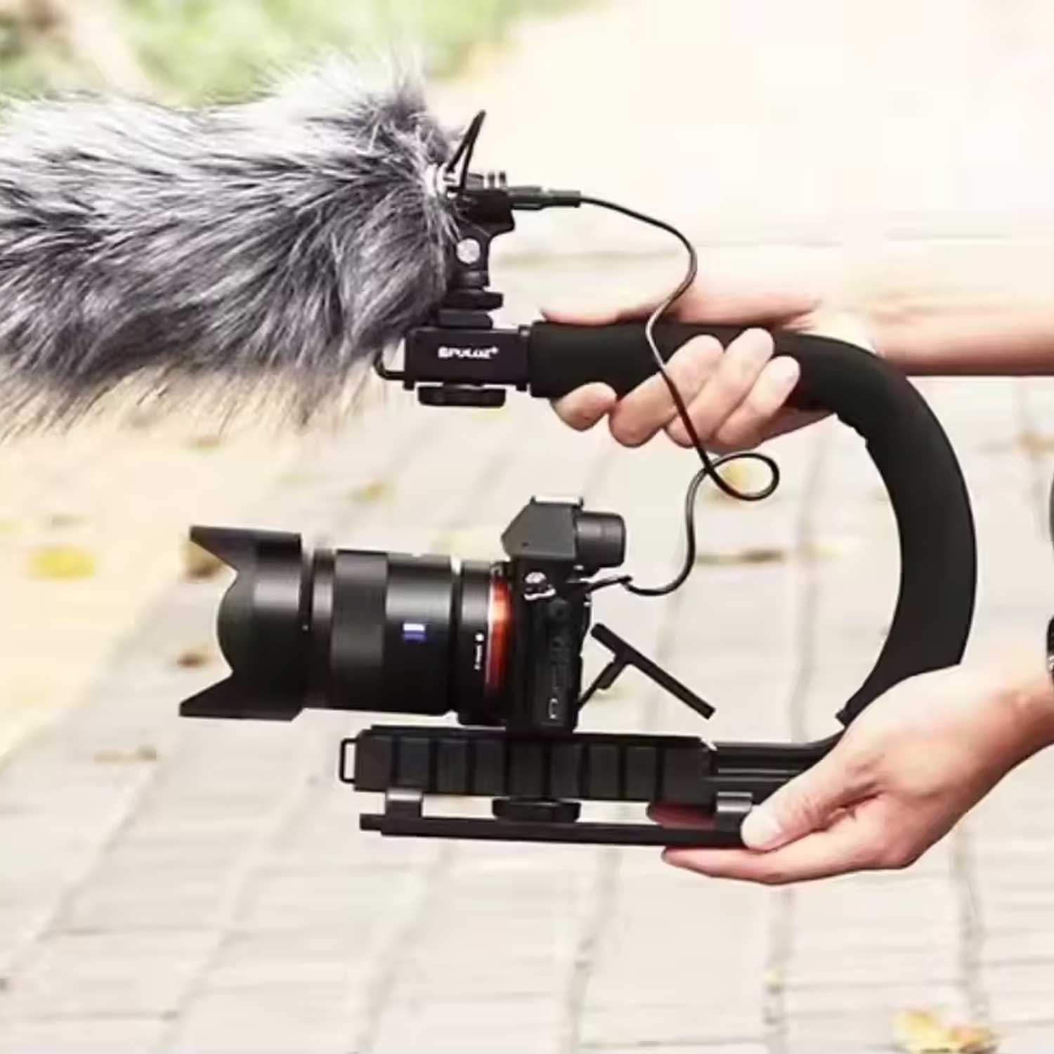 Ay-49u U Shaped Video Making Handheld Stabilizer Kit