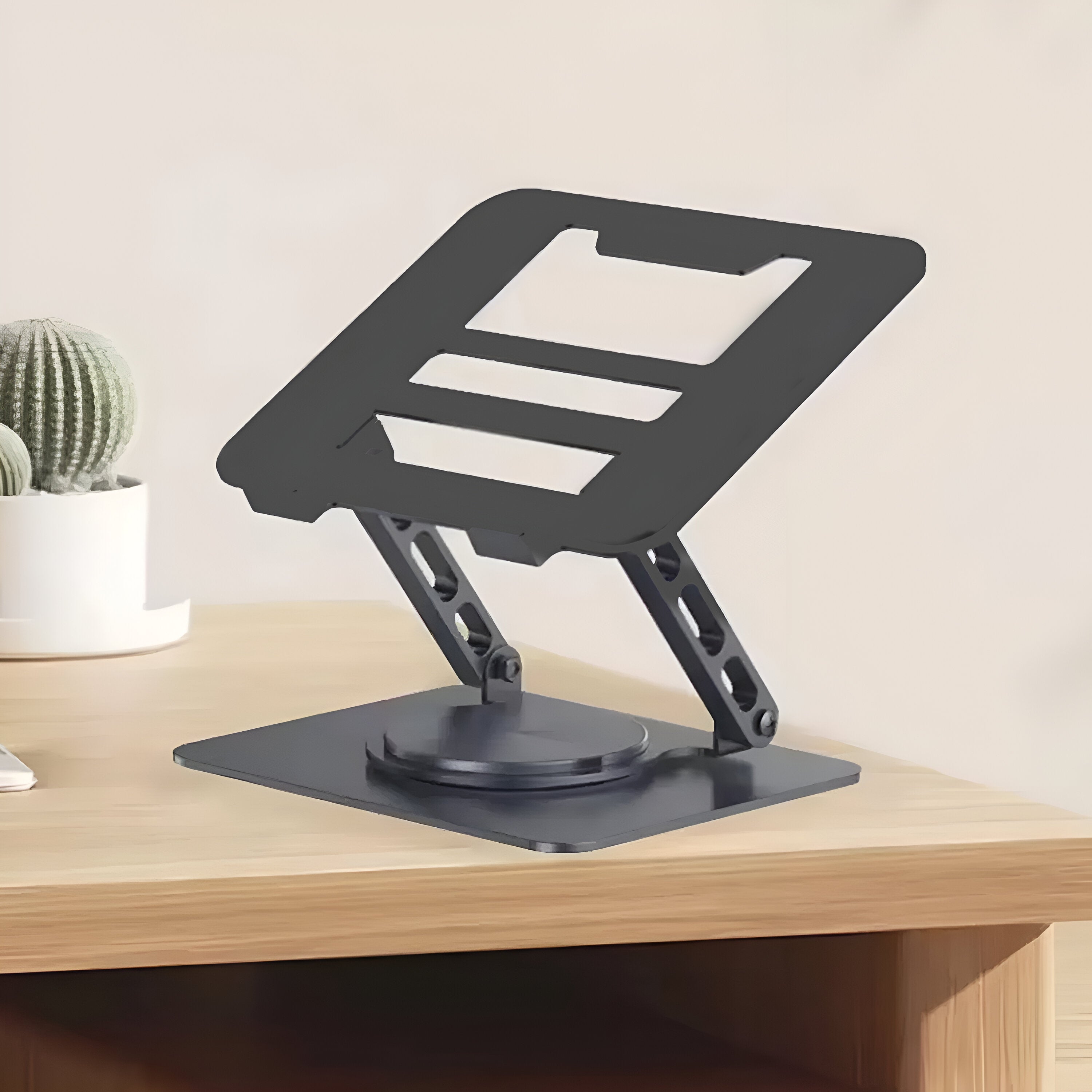 Laptop Stand 360 Degree Rotating Adjustable Portable Foldable 15 Inch Carbon Steel