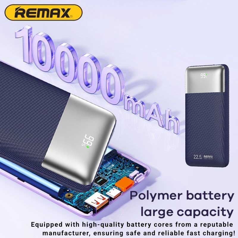Remax Kiyuan Series 20w+22.5w Pd+qc Fast Charging Power Bank 10000mah Rpp-5 Dark Blue