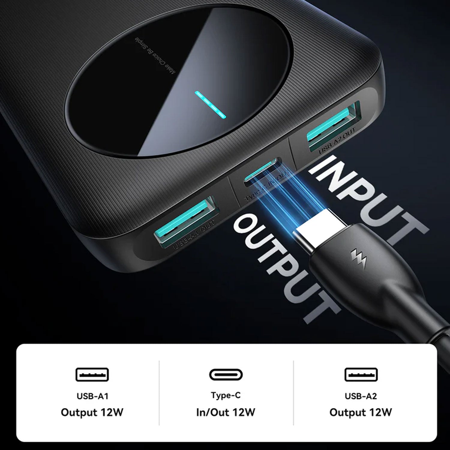 Joyroom Jr-pbf12 2.4a Led Power Bank 10000mah