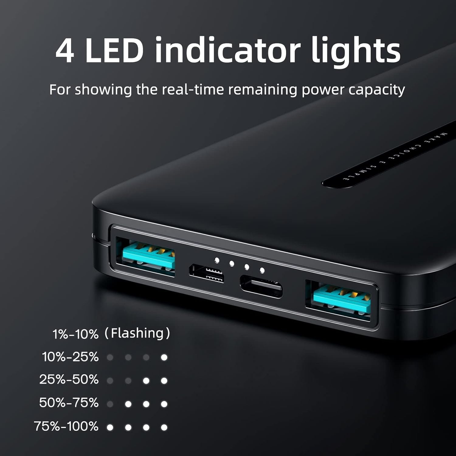 Joyroom Jr-t012 Power Bank 10000mah Black