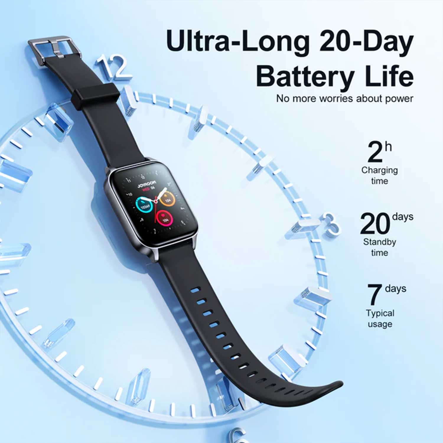 Joyroom-ft3 Pro Fit-life Series Smart Watch (answer/make Call)-dark With Smart-time Pro App Gray