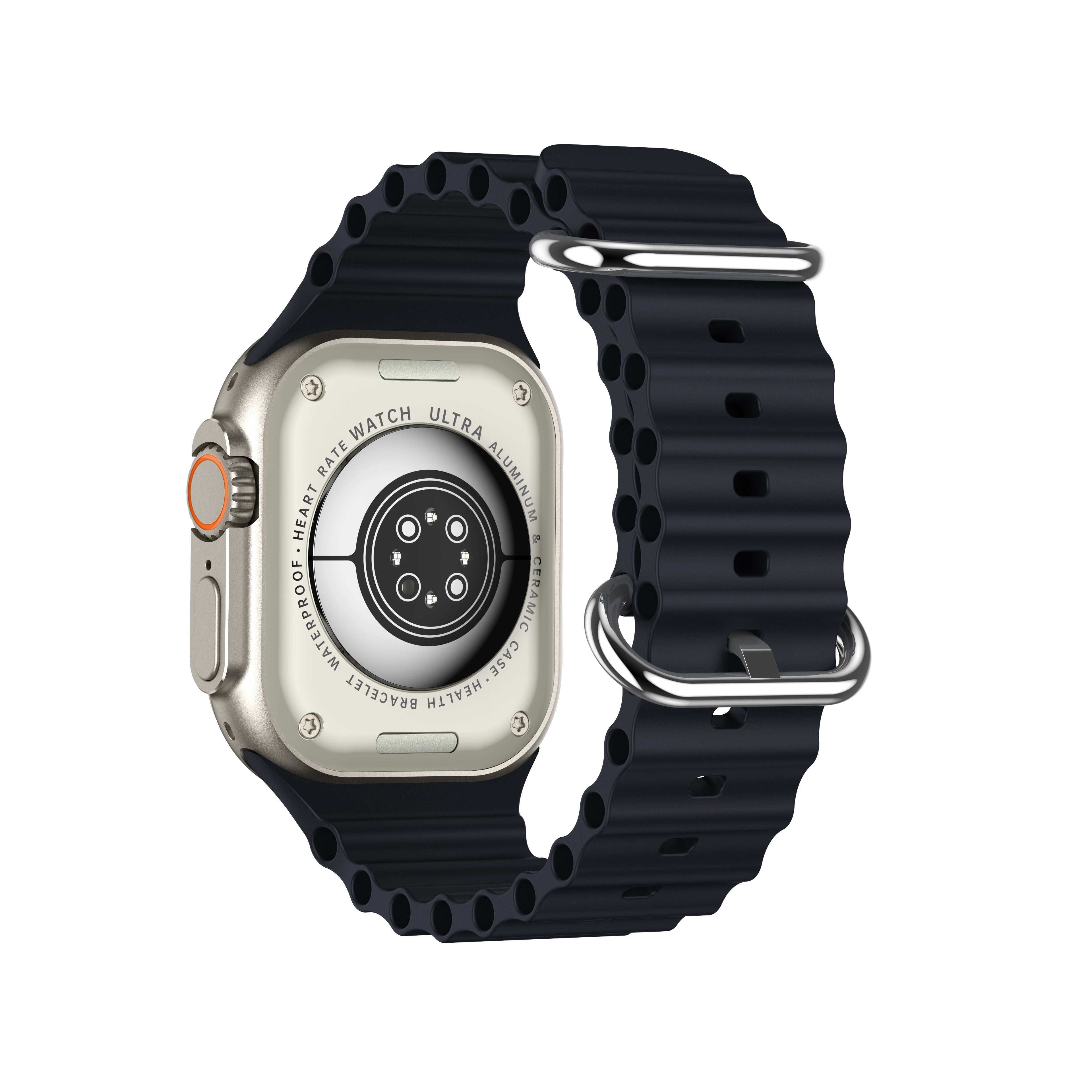 V200 New Fashion Ultra 2.2 Large Screen Ip68 Waterproof Sport Smart Watch With Wearfit Pro App Black
