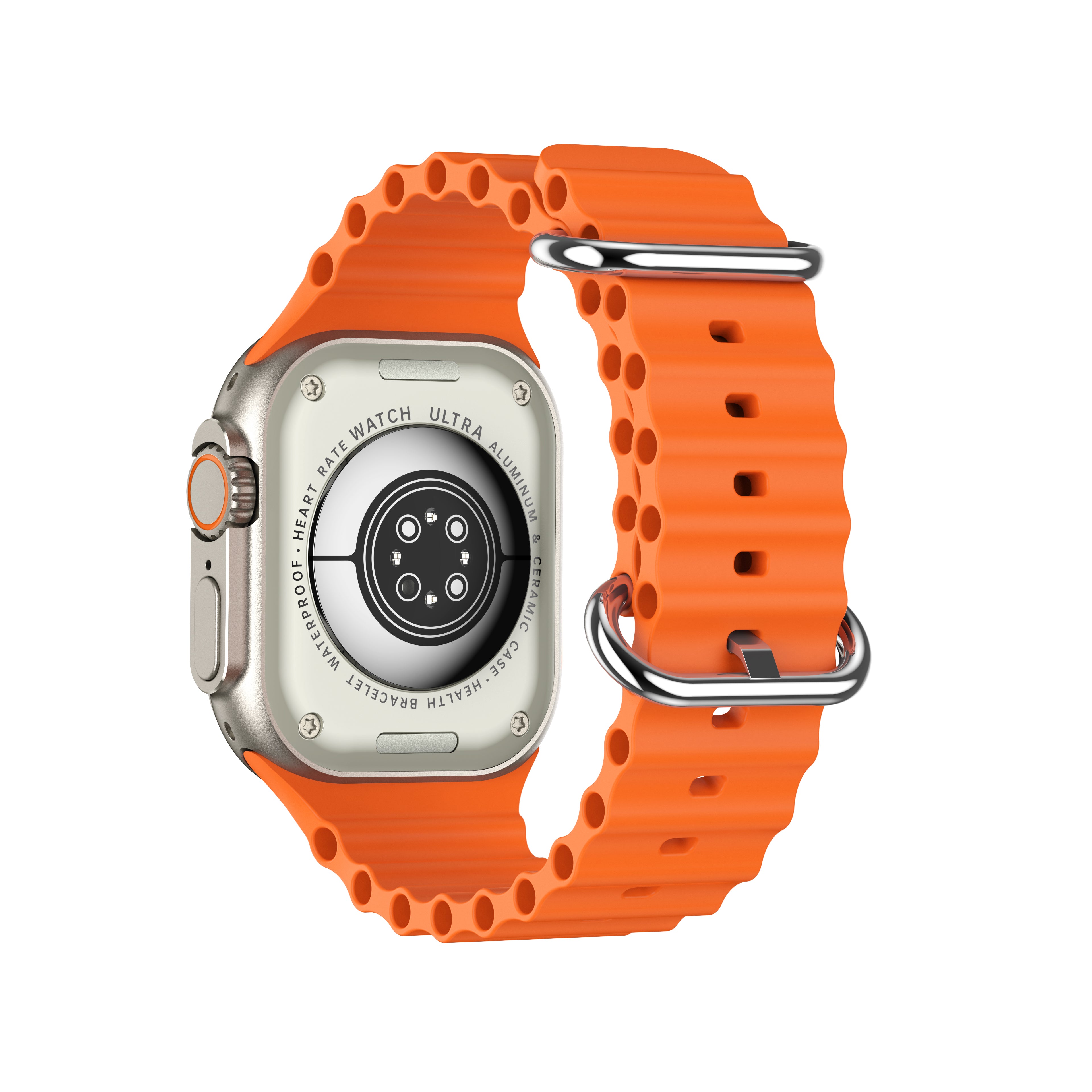V200 New Fashion Ultra 2.2 Large Screen Ip68 Waterproof Sport Smart Watch With Wearfit Pro App Orange